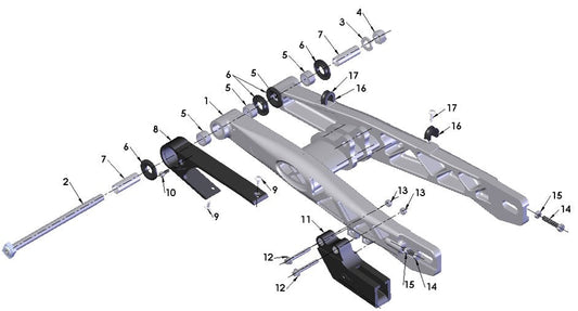 2017 Cobra CX65 - SWINGARM ASSEMBLY
