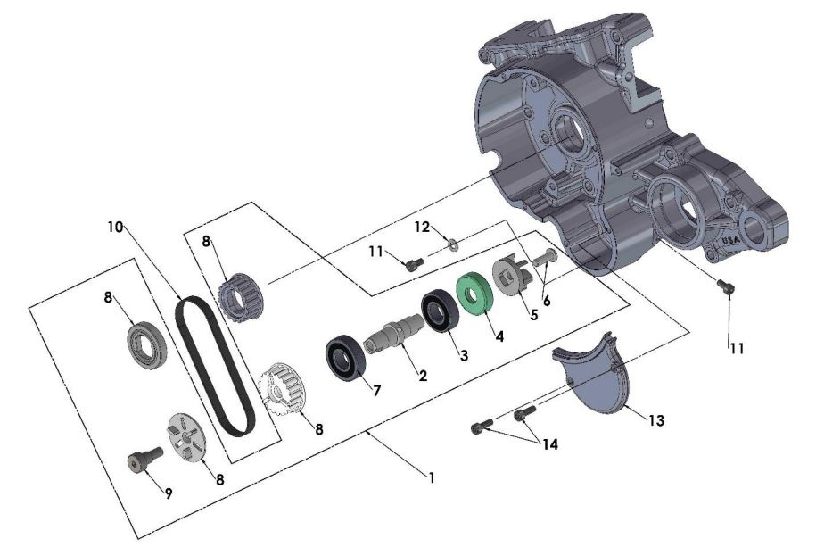 2017 Cobra CX50 JR - ENGINE - WATER PUMP