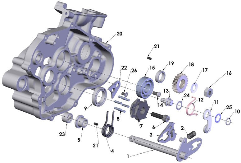 2017 Cobra CX65 - ENGINE - SHIFT MECHANISM