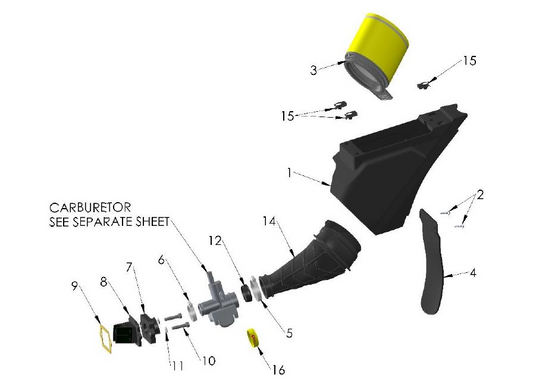 2021 Cobra CX50 SRx FWE - AIRBOX & INTAKE SYSTEM