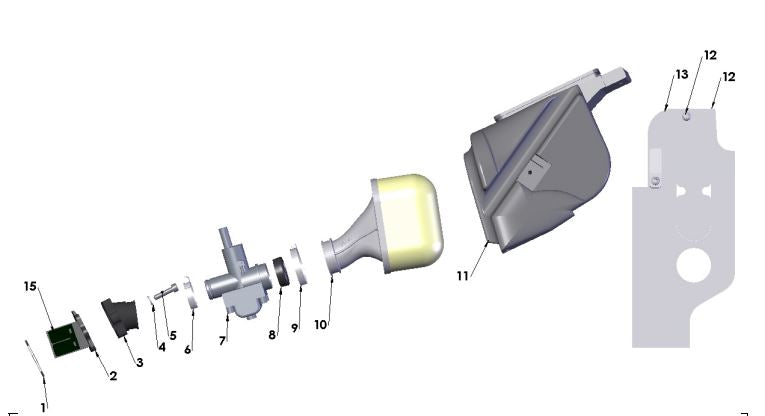 2022 Cobra CX50 JR - AIRBOX & INLET ASSEMBLY