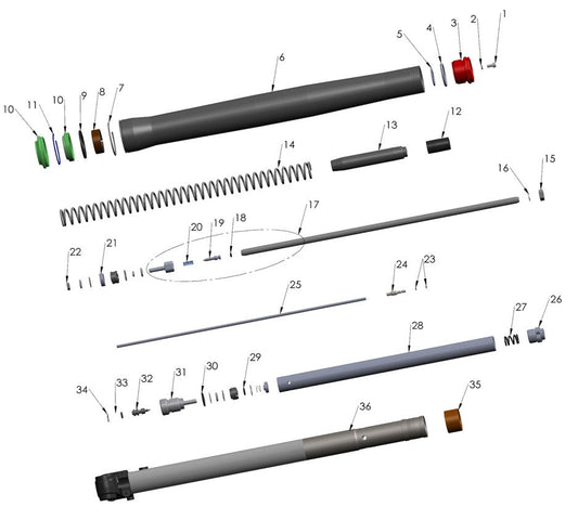 2024 Cobra CX5e - FORK - LEG ASSEMBLY - BRAKE SIDE