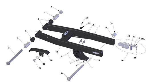 2025 Cobra CX5e - SWINGARM ASSEMBLY