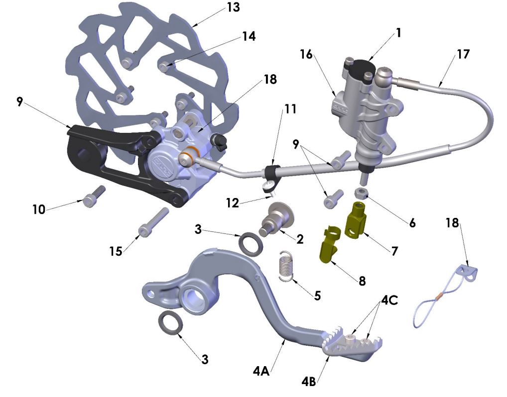 2025 Cobra CX50 SRx FWE -  BRAKE - REAR