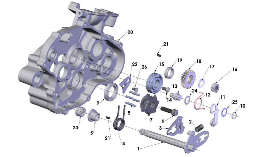 2026 Cobra CX65 - ENGINE - SHIFT MECHANISM