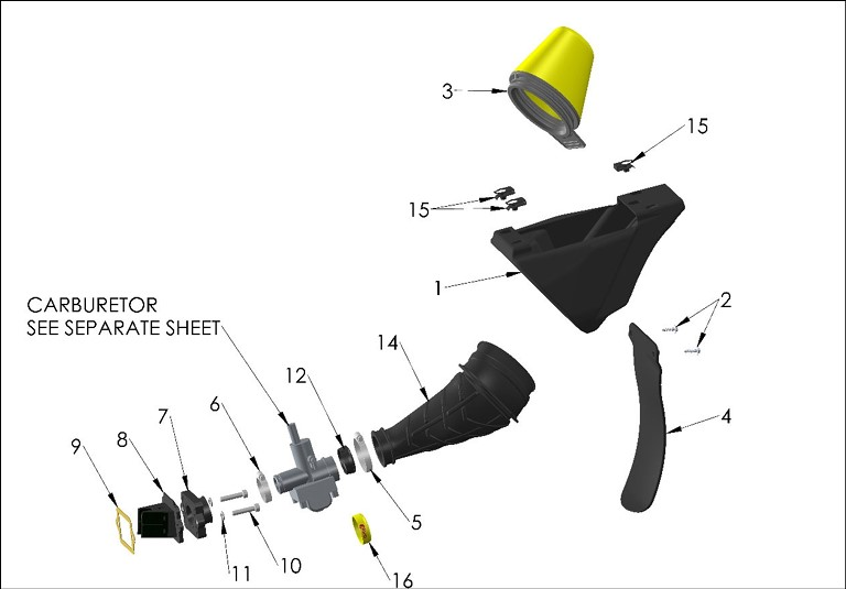2026 Cobra CX50 JR - AIRBOX & INLET SYSTEM
