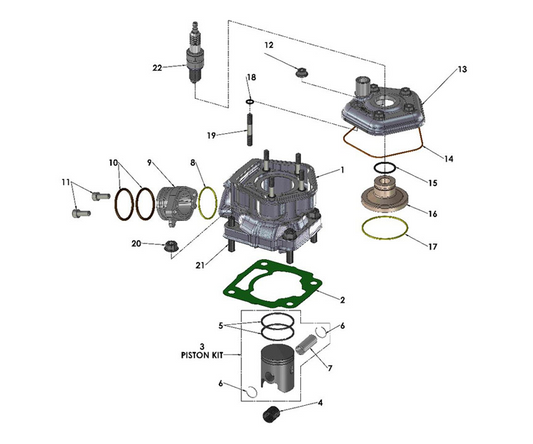 2017 Cobra CX50 KING - ENGINE - TOP END