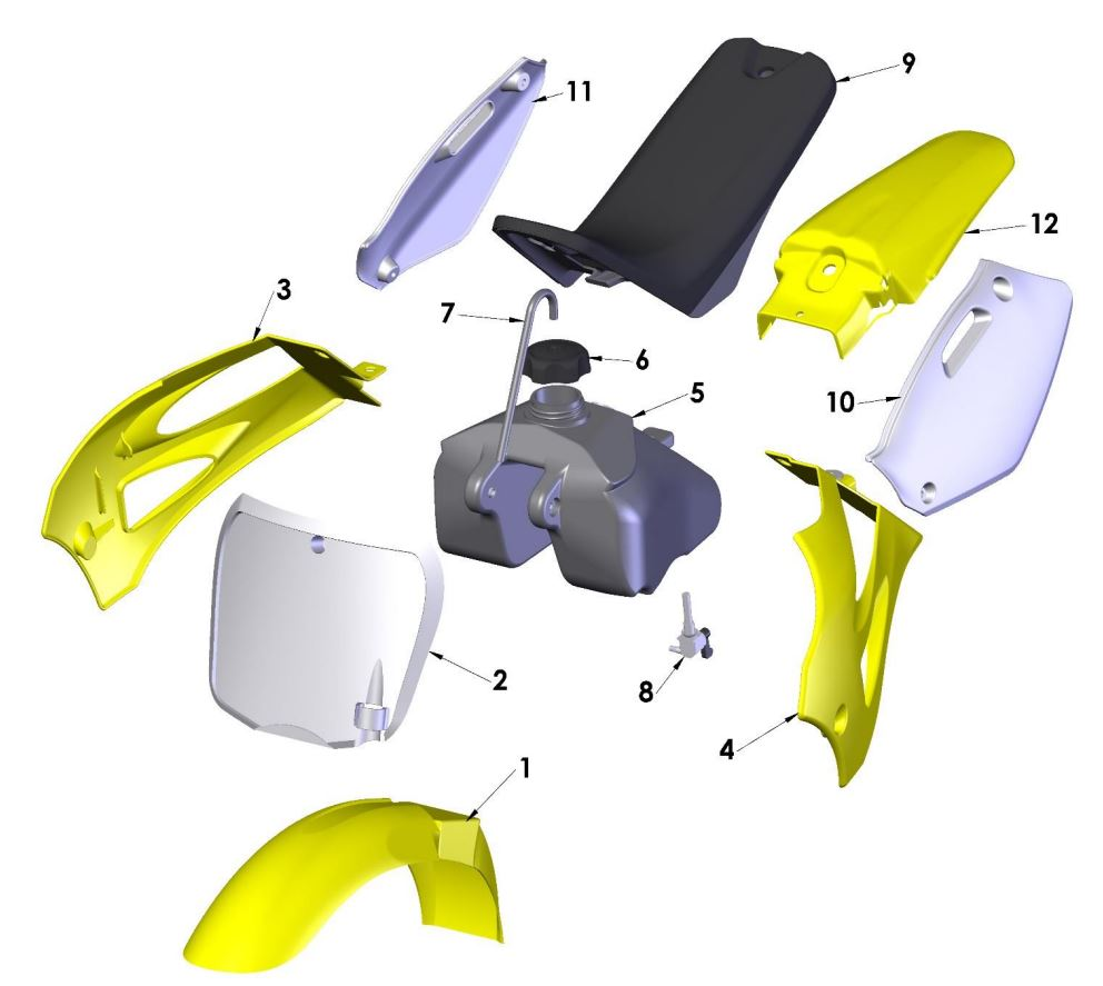 2019 Cobra CX50 P3 - BODYWORK - SEAT - TANK