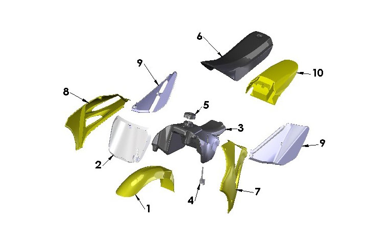 2017 Cobra CX50 KING - BODYWORK - SEAT - TANK
