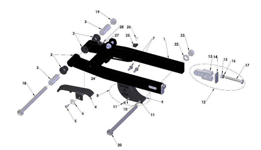 2022 Cobra CX50 P3 - SWINGARM ASSEMBLY