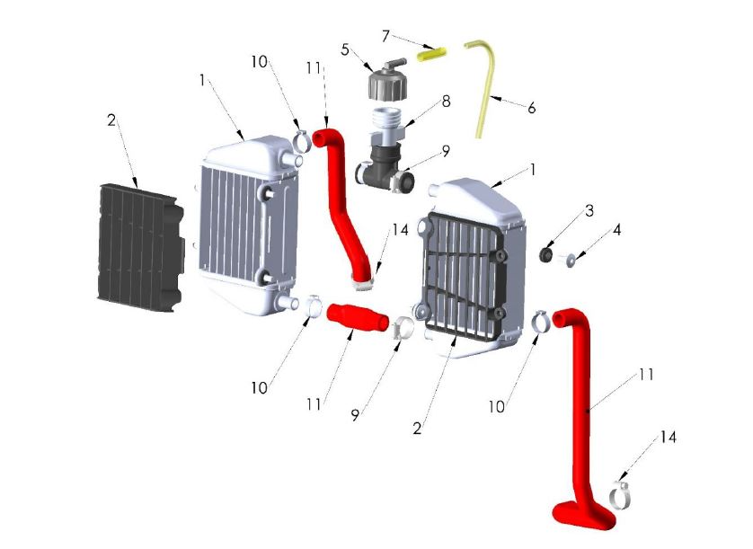 2021 Cobra CX50 SRx FWE - COOLING SYSTEM